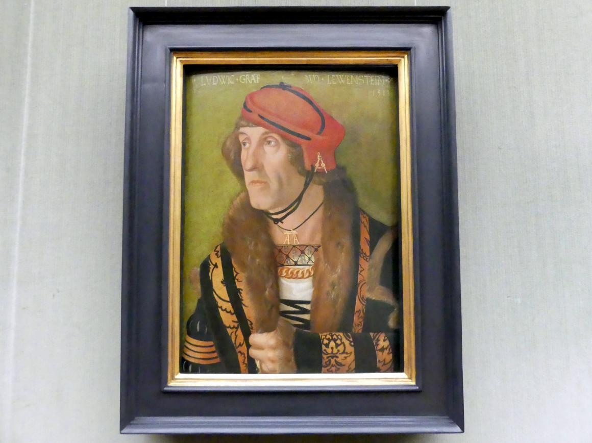 Hans Baldung Grien (1500–1544), Ludwig Graf zu Löwenstein (1463-1524), Berlin, Gemäldegalerie ("Berliner Wunder"), Kabinett 2, 1513