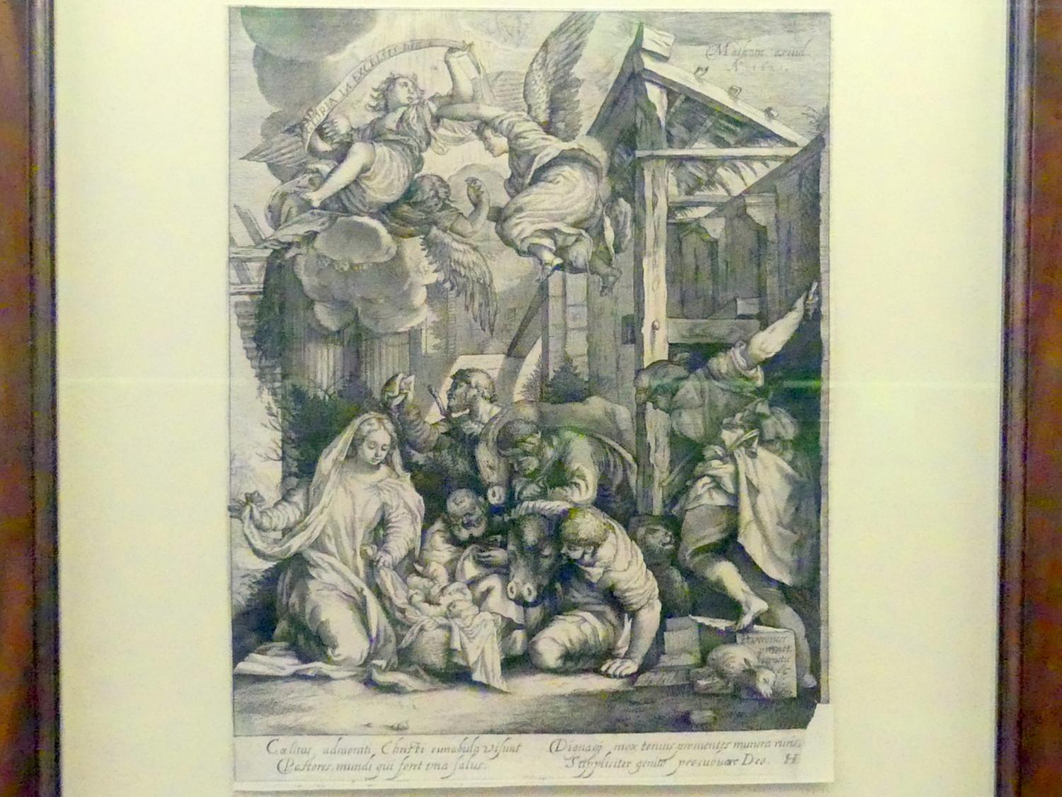 Jakob Matham (Werkstatt) (1621), Anbetung der Hirten, Berlin, Gemäldegalerie ("Berliner Wunder"), Kabinett 5, 1621