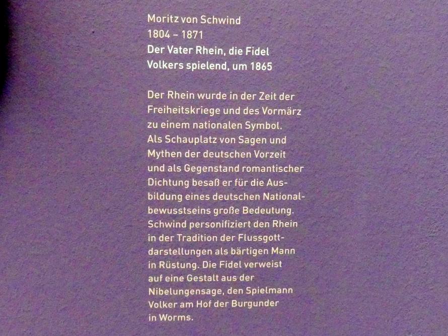 Moritz von Schwind (1836&ndash;1865), Der Vater Rhein, die Fidel Volkers spielend, München, Sammlung Schack, Erdgeschoss Saal 5, um 1865, Bild 2/2