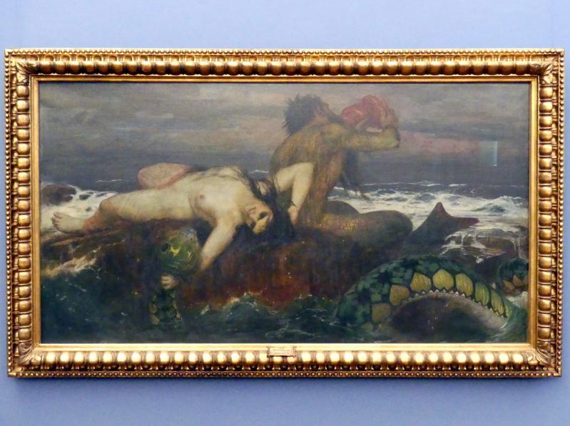 Arnold Böcklin (1851–1897), Triton und Nereide, München, Sammlung Schack, Obergeschoss Saal 13, 1874