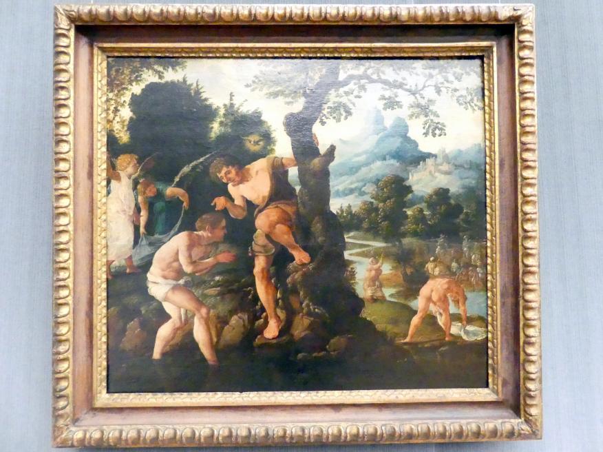 Maarten van Heemskerck (1531&ndash;1561), Die Taufe Christi, Berlin, Gemäldegalerie ("Berliner Wunder"), Kabinett 7, vor 1532