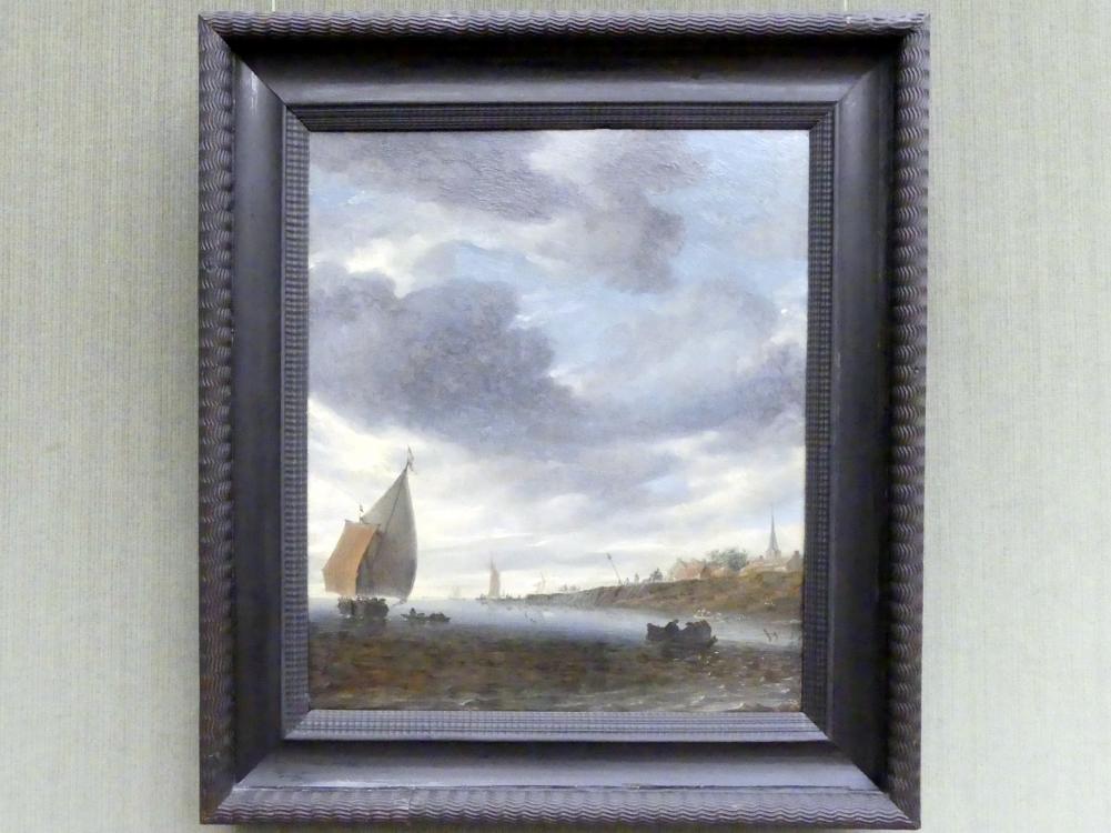 Salomon van Ruysdael (1631&ndash;1665), Binnengewässer mit Segelboot, Berlin, Gemäldegalerie ("Berliner Wunder"), Kabinett 14, um 1660