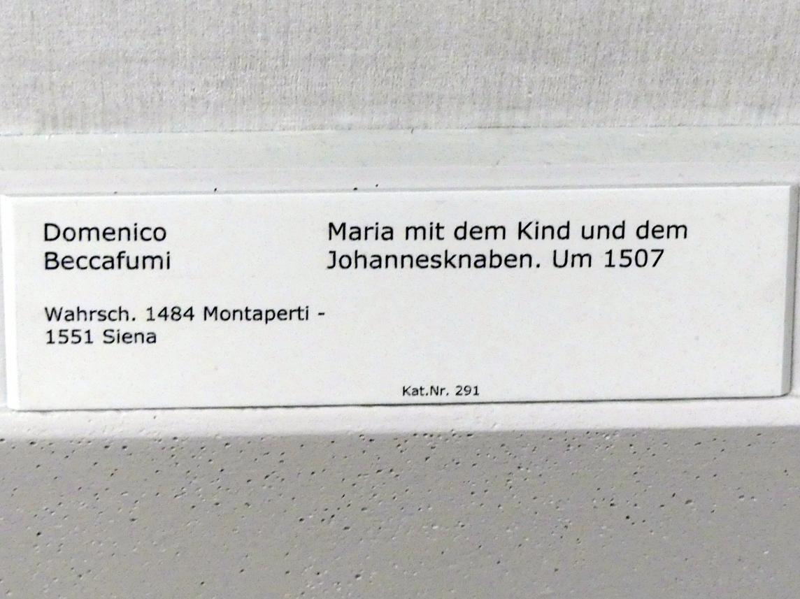 Domenico Beccafumi (il Mecherino) (1507&ndash;1537), Maria mit dem Kind und dem Johannesknaben, Berlin, Gemäldegalerie ("Berliner Wunder"), Kabinett 29, um 1507, Bild 2/2
