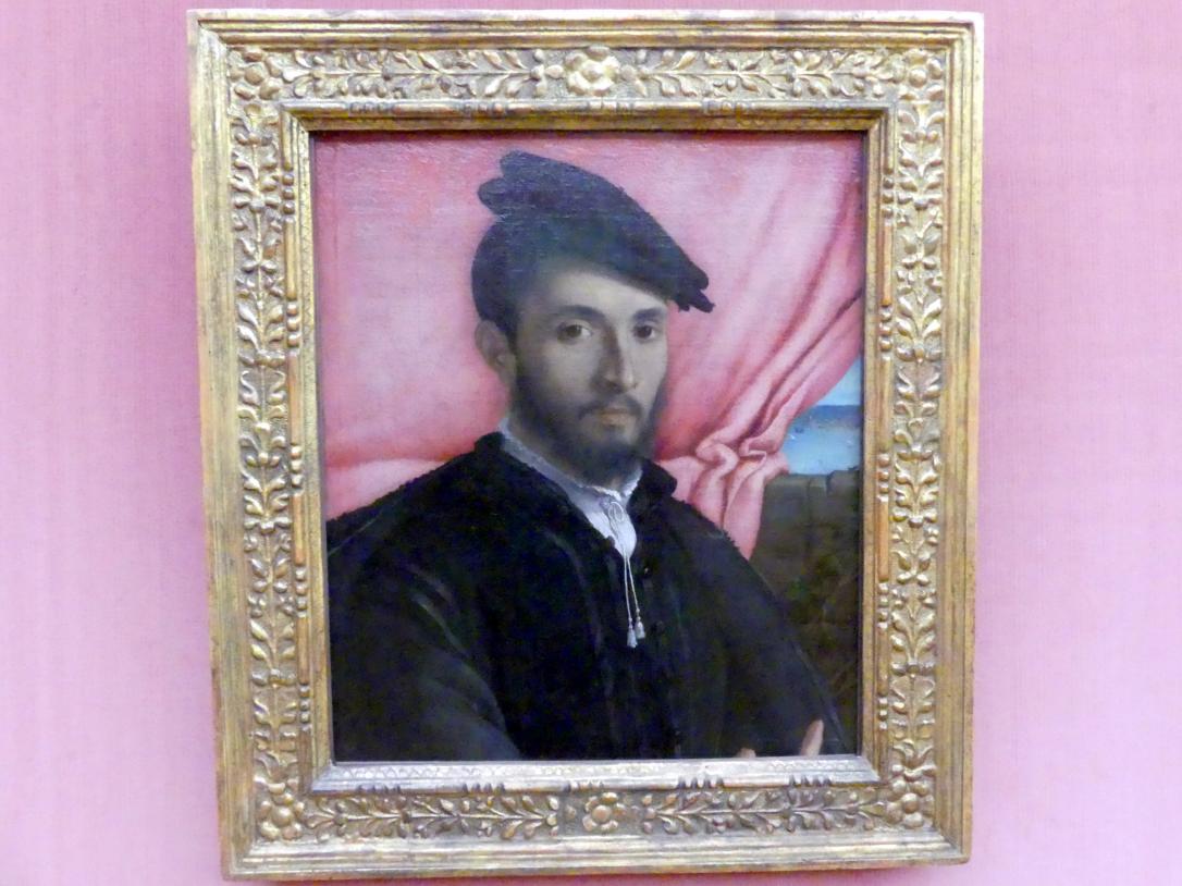Lorenzo Lotto (1503–1549), Bildnis eines jungen Mannes, Berlin, Gemäldegalerie ("Berliner Wunder"), Kabinett 32, um 1526