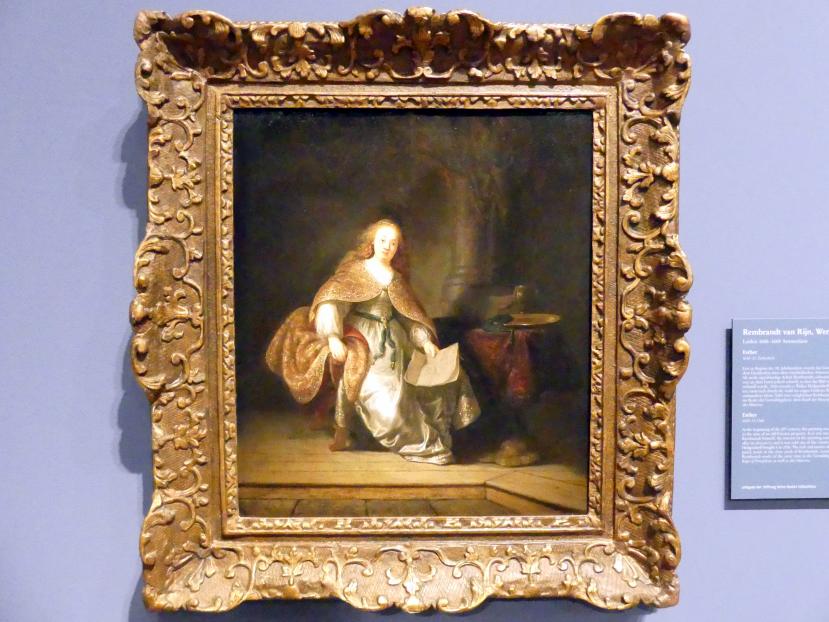Rembrandt (Werkstatt) (1632–1660), Esther, Berlin, Gemäldegalerie ("Berliner Wunder"), Wandelhalle, 1630–1635
