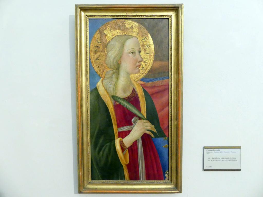 Cosimo Rosselli (1500), Hl. Katharina von Alexandrien, Prag, Nationalgalerie im Palais Sternberg, 1. Obergeschoss, Saal 2, Undatiert