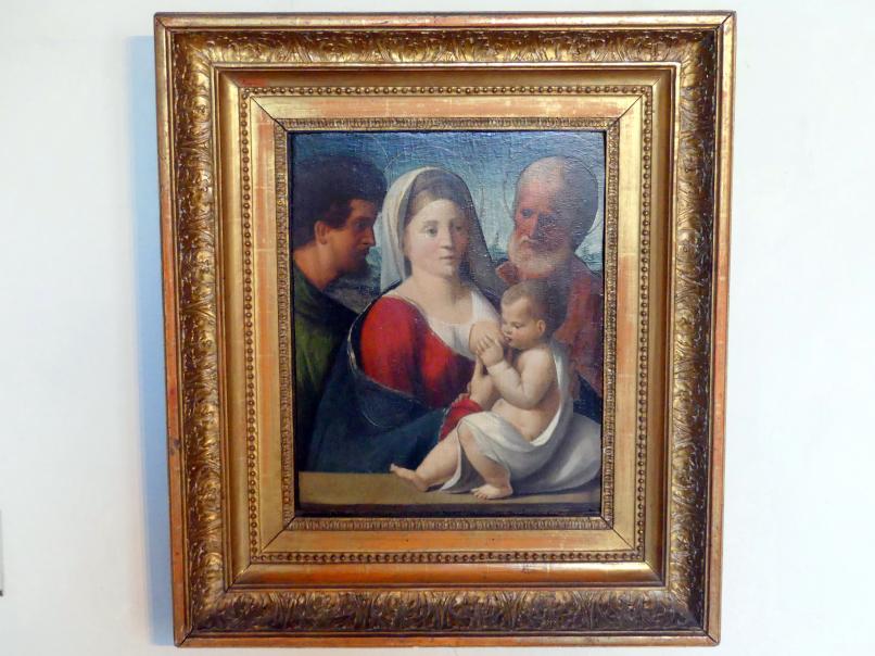 Giovanni Luteri (Dosso Dossi) (1509&ndash;1540), Maria, das Kind stillend, Johannes der Täufer und der hl. Josef, Prag, Nationalgalerie im Palais Sternberg, 1. Obergeschoss, Saal 7, Undatiert