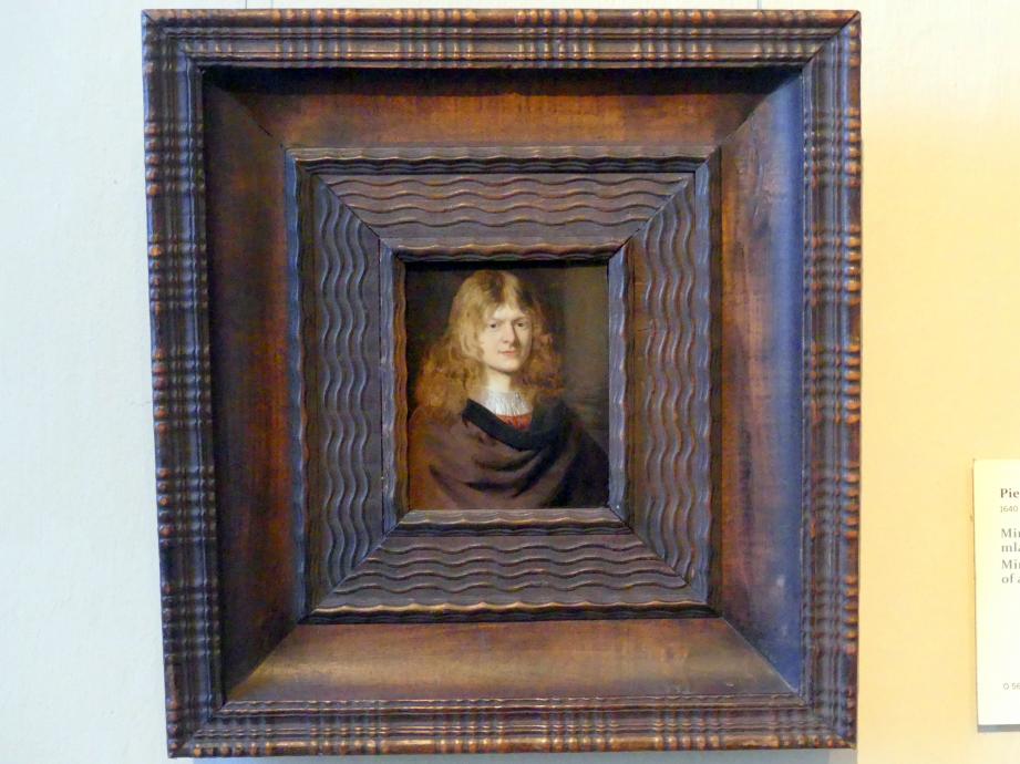 Pieter Cornelisz van Slingelandt (1656–1676), Miniaturportrait eines jungen Mannes, Prag, Nationalgalerie im Palais Sternberg, 2. Obergeschoss, Saal 4, Undatiert, Bild 1/2