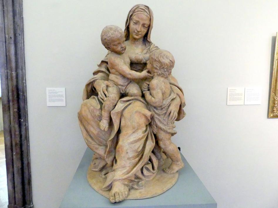Giuseppe Maria Mazza (1690&ndash;1710), Maria mit dem Kind und dem Johannesknaben, Prag, Nationalgalerie im Palais Sternberg, 2. Obergeschoss, Saal 9, Undatiert