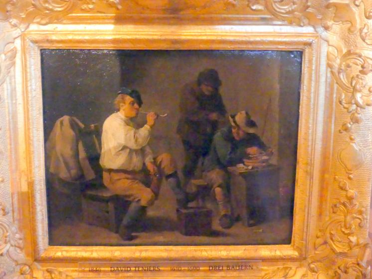 David Teniers der Jüngere (1633&ndash;1682), Drei Bauern, Schleißheim, Staatsgalerie im Neuen Schloss, Niederländisches Malerei-Kabinett im Paradeappartement des Kurfürsten, Undatiert