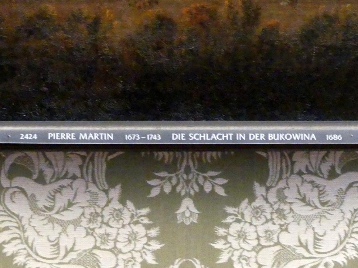 Pierre-Denis Martin (1673&ndash;1686), Die Schlacht in der Bukowina, Schleißheim, Staatsgalerie im Neuen Schloss, Schlafzimmer im südlichen Erdgeschoss-Appartement, 1686, Bild 2/2