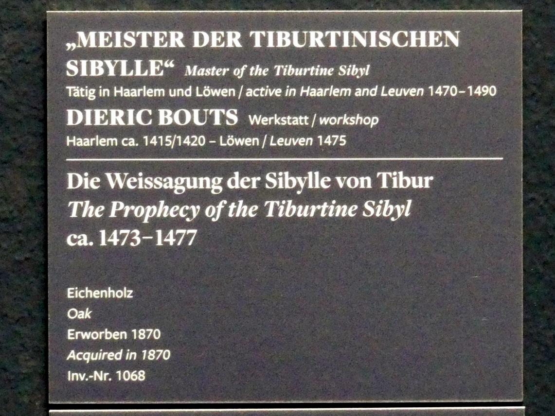 Meister der Tiburtinischen Sibylle (1475), Die Weissagung der Sibylle von Tibur, Frankfurt am Main, Städel Museum, 2. Obergeschoss, Saal 1, um 1473&ndash;1477, Bild 2/2