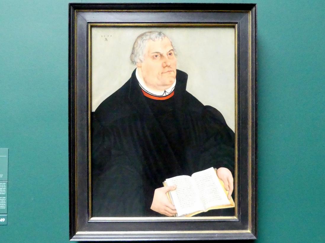 Lucas Cranach der Jüngere (1537&ndash;1586), Portrait von Martin Luther, Frankfurt am Main, Städel Museum, 2. Obergeschoss, Saal 2, 1559