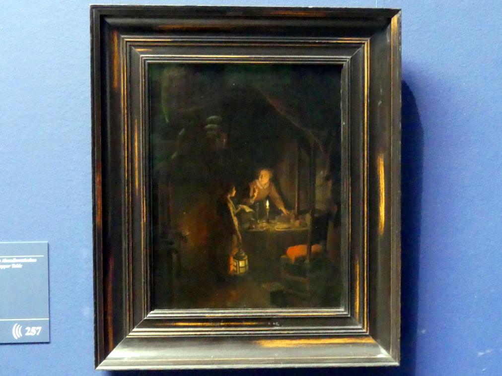 Gerard Dou (Gerrit Dou) (1629&ndash;1672), Frau beim Ordnen des Abendbrottisches, Frankfurt am Main, Städel Museum, 2. Obergeschoss, Saal 7, um 1655&ndash;1660