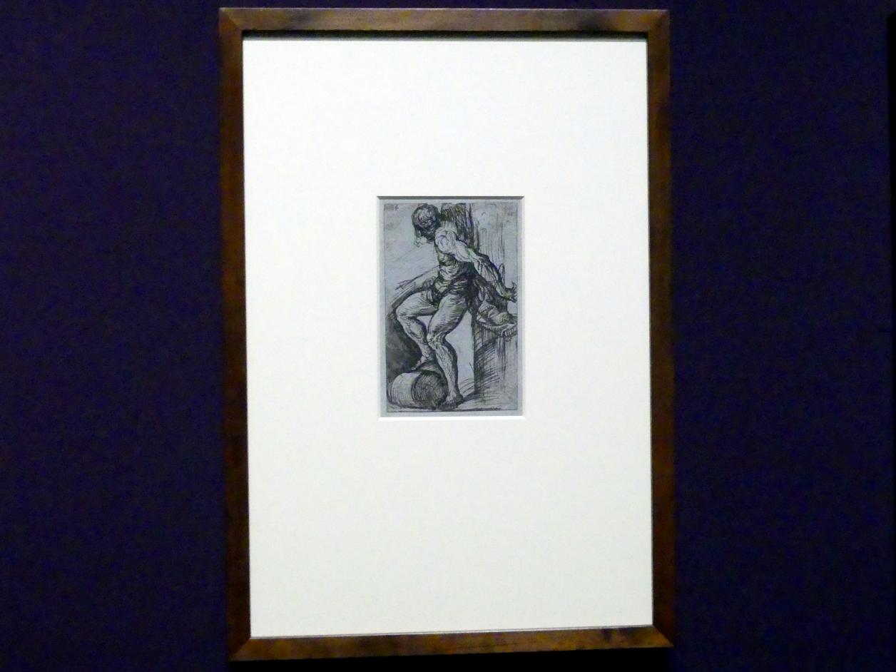 Tiziano Vecellio (Tizian) (1509–1575), Studie für den heiligen Sebastian, Brescia, Santi Nazaro e Celso, jetzt Frankfurt, Städel, Ausstellung "Tizian und die Renaissance in Venedig" vom 13.02. - 26.05.2019, Teil 2, Raum 3, um 1520