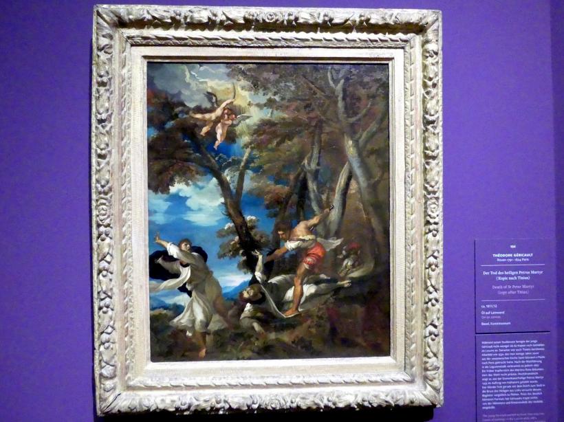 Théodore Géricault (1811–1822), Der Tod des heiligen Petrus Martyr (Kopie nach Tizian), Frankfurt, Städel, Ausstellung "Tizian und die Renaissance in Venedig" vom 13.02. - 26.05.2019, Teil 2, Raum 5, um 1811–1812