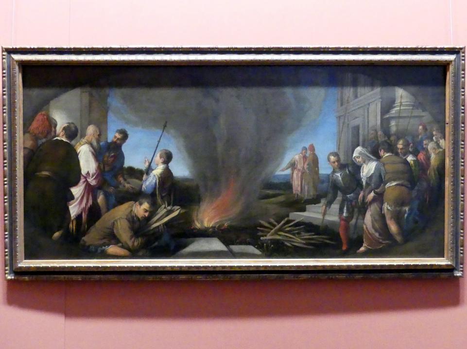 Jacopo Bassano (da Ponte) (1539–1590), Thamar wird zum Scheiterhaufen geführt, Wien, Kunsthistorisches Museum, Kabinett 9, um 1575