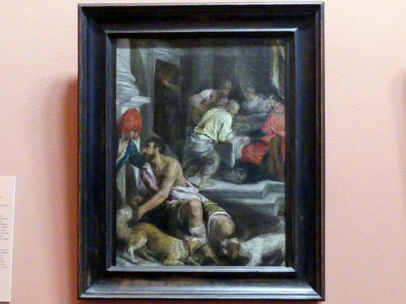 Jacopo Bassano (da Ponte) (1539–1590), Gleichnis vom reichen Mann und dem armen Lazarus, Wien, Kunsthistorisches Museum, Kabinett 9, um 1555–1560