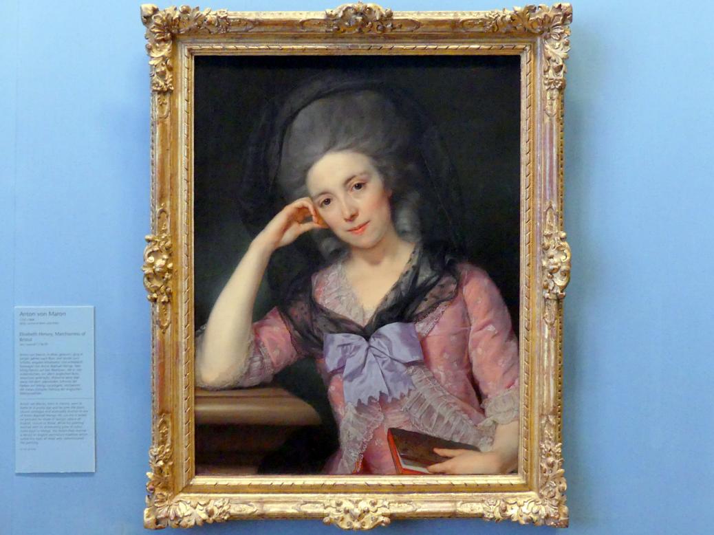 Anton von Maron (1760–1778), Elisabeth Hervey, Marchioness of Bristol, Wien, Kunsthistorisches Museum, Kabinett 13, um 1778–1779, Bild 1/2