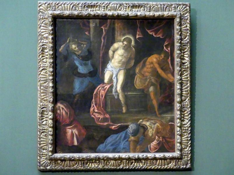 Tintoretto (Jacopo Robusti) (1540–1590), Geißelung Christi, Wien, Kunsthistorisches Museum, Saal XV, um 1585–1590