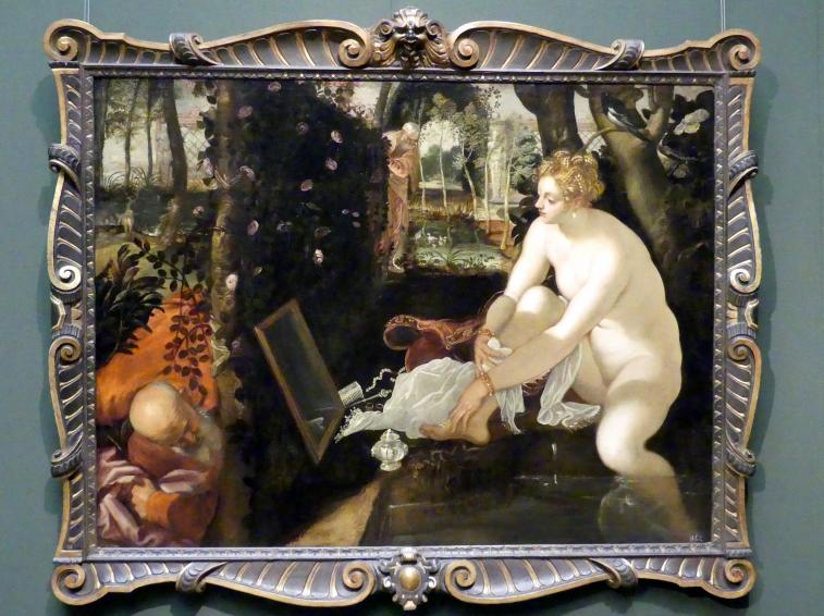 Tintoretto (Jacopo Robusti) (1540–1590), Susanna im Bade, Wien, Kunsthistorisches Museum, Saal XV, um 1555–1556