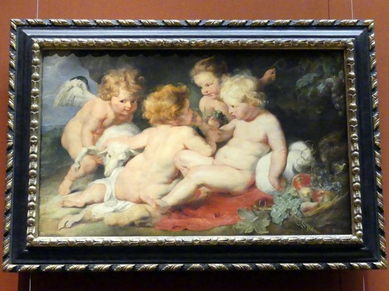 Peter Paul Rubens (1598–1640), Christuskind mit Johannes und zwei Engeln, Wien, Kunsthistorisches Museum, Saal XIV, um 1615–1620