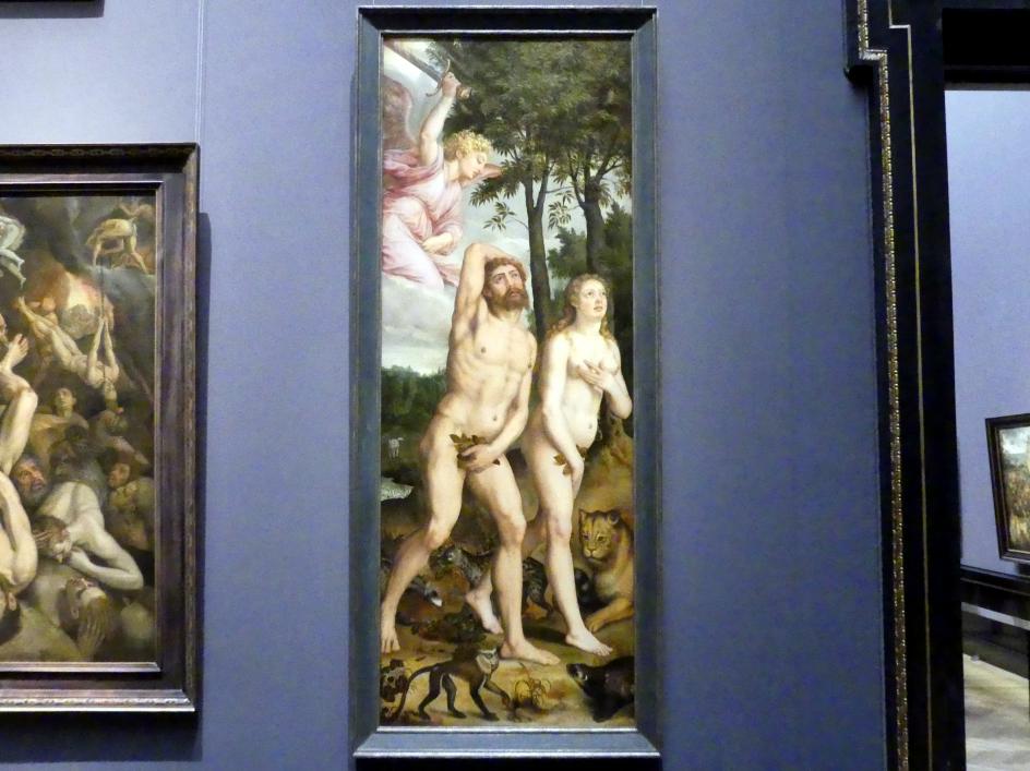 Michiel Coxcie (1544–1558), Die Vertreibung aus dem Paradies, Wien, Kunsthistorisches Museum, Saal XI, um 1550