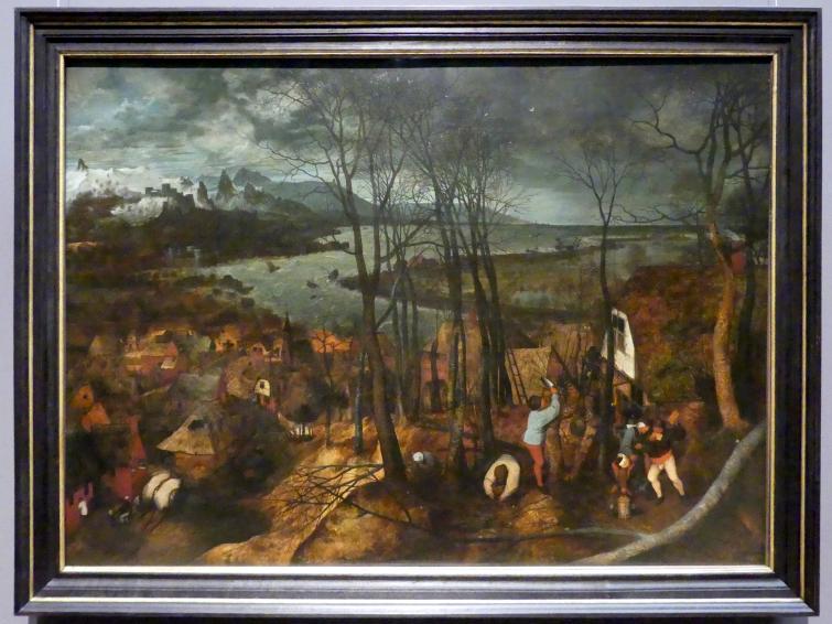 Pieter Brueghel der Ältere (Bauernbrueghel) (1559–1568), Der düstere Tag (Vorfrühling), Wien, Kunsthistorisches Museum, Saal X, 1565