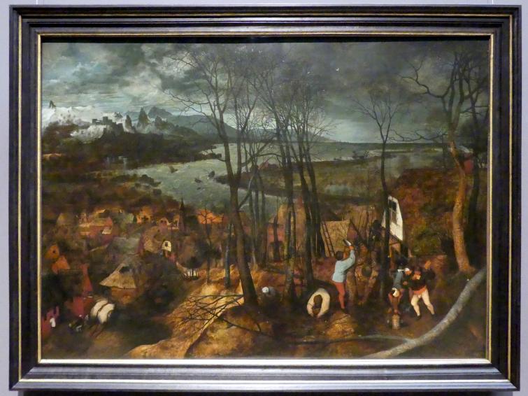Pieter Brueghel der Ältere (Bauernbrueghel) (1559&ndash;1568), Der düstere Tag (Vorfrühling), Wien, Kunsthistorisches Museum, Saal X, 1565