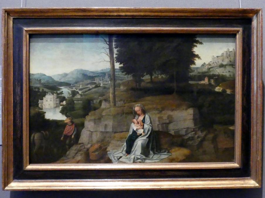 Adriaen Isenbrant (1512–1537), Ruhe auf der Flucht nach Ägypten, Wien, Kunsthistorisches Museum, Kabinett 15, um 1510–1520