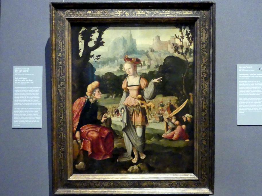 Jan van Scorel (Umkreis) (1525), Ruth und Naemi auf dem Acker des Boas, Wien, Kunsthistorisches Museum, Kabinett 15, um 1520–1530