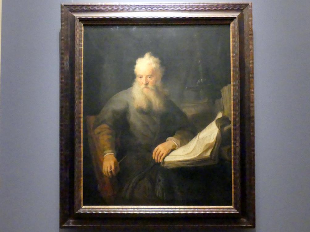 Rembrandt (Rembrandt Harmenszoon van Rijn) (1627–1669), Apostel Paulus, Wien, Kunsthistorisches Museum, Kabinett 18, um 1633–1635