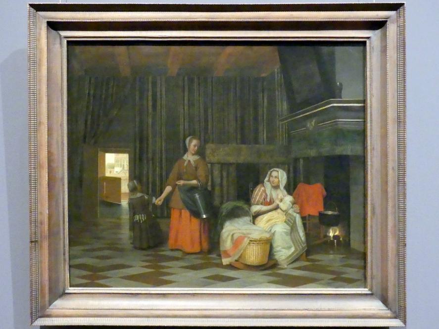 Pieter de Hooch (1650&ndash;1681), Frau mit Kind und Dienstmagd, Wien, Kunsthistorisches Museum, Kabinett 19, um 1663&ndash;1665
