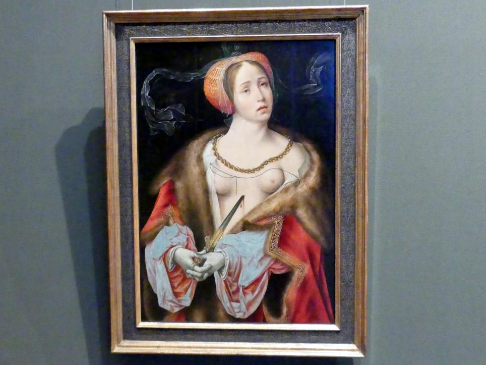 Joos van Cleve (Joos van der Beke) (1507–1538), Lukrezia, Wien, Kunsthistorisches Museum, Kabinett 21, um 1520–1525