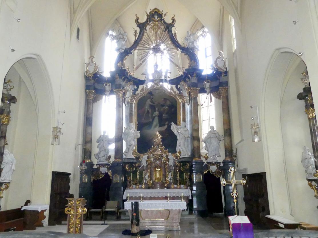 Johann Peter Wagner (1755&ndash;1797), Hochaltar, Gerolzhofen, Stadtpfarrkirche Heilige Maria vom Rosenkranz und Heilige Regiswindis, um 1765