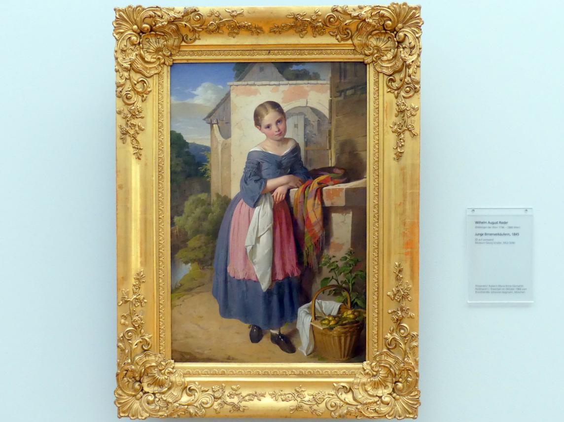 Wilhelm August Rieder (1845), Junge Birnenverkäuferin, Schweinfurt, Museum Georg Schäfer, Saal 15, 1845
