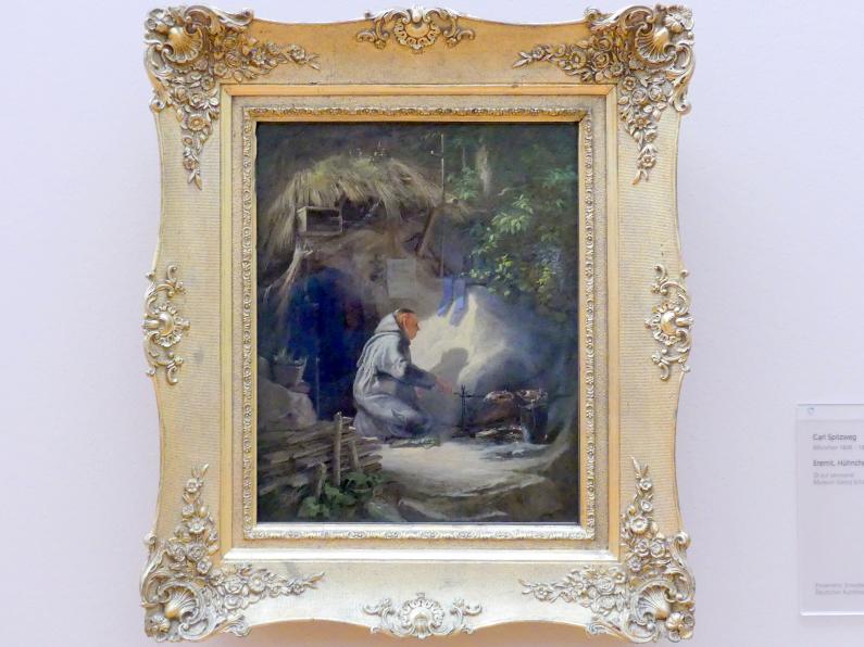 Carl Spitzweg (1835&ndash;1880), Eremit, Hühnchen bratend, Schweinfurt, Museum Georg Schäfer, Saal 5, 1841