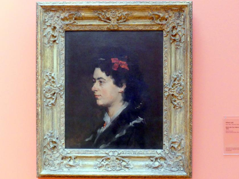 Wilhelm Leibl (1864&ndash;1898), Bildnis der Frau Helene Auspitz, Schweinfurt, Museum Georg Schäfer, Saal 8, 1870