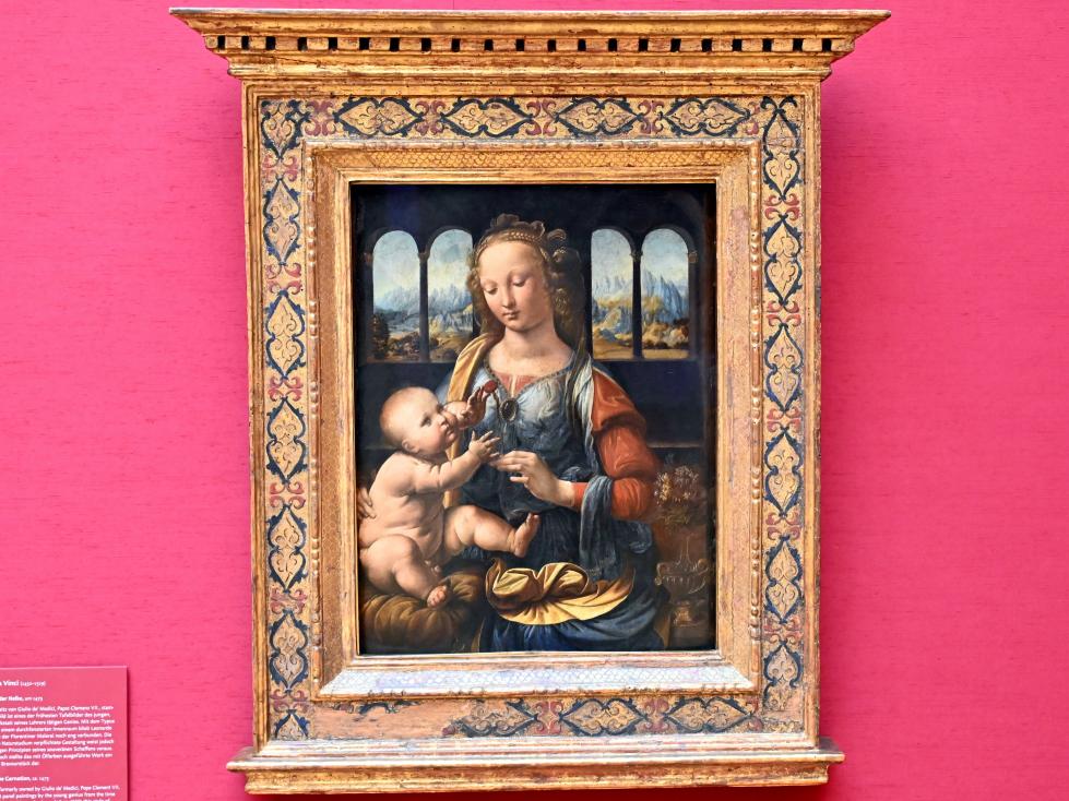 Leonardo da Vinci (1475&ndash;1513), Madonna mit der Nelke, München, Alte Pinakothek, Obergeschoss Saal IV, um 1475