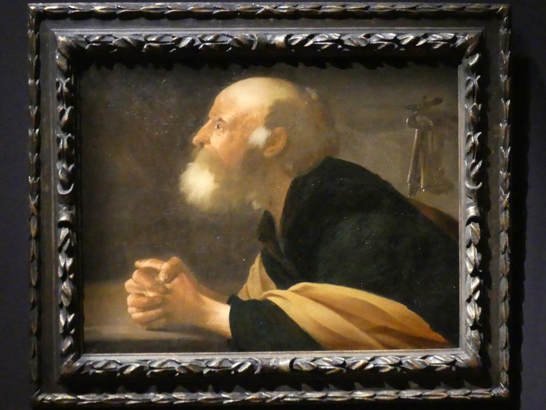 Hendrick ter Brugghen (1616&ndash;1629), Der reuige Petrus, München, Alte Pinakothek, Ausstellung "Utrecht, Caravaggio und Europa" vom 17.04.-21.07.2019, Heilige, 1616