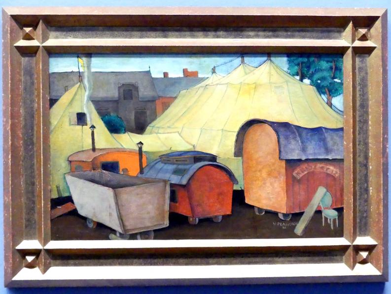 Viktor Planckh (1926&ndash;1928), Zirkuszelt mit Wagen, Wien, Albertina, Sammlung Batliner, Saal 5, 1926