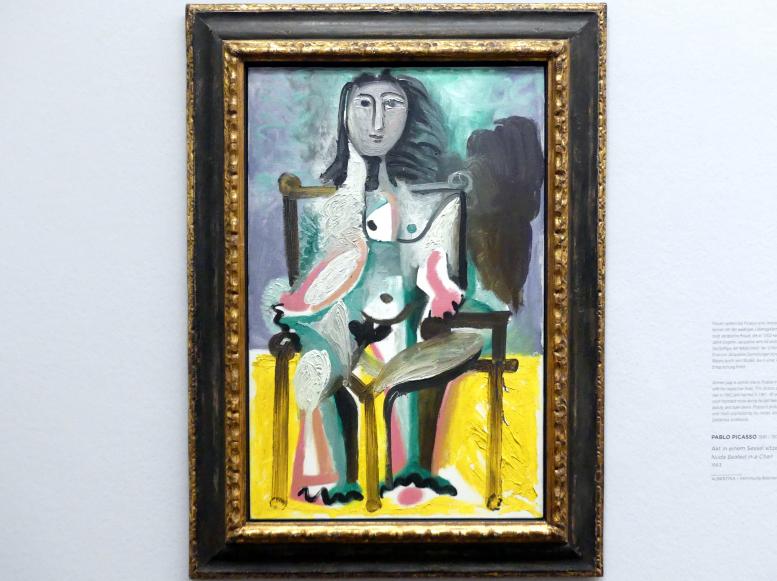 Pablo Picasso (1897&ndash;1972), Akt in einem Sessel sitzend, Wien, Albertina, Sammlung Batliner, Saal 8, 1963