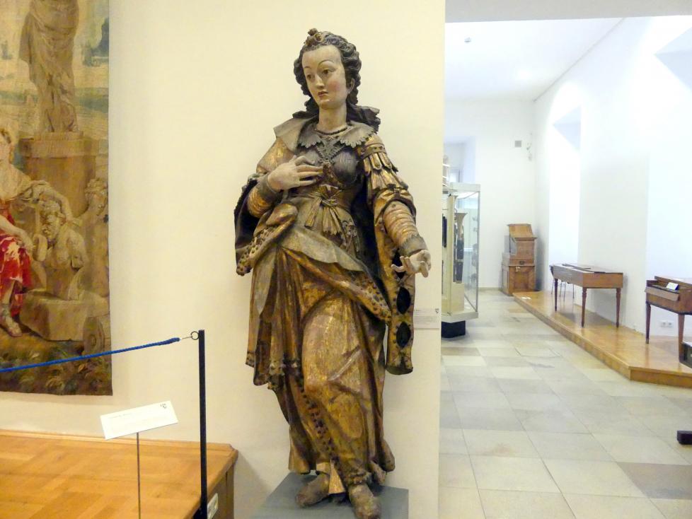 Martin Zürn (1614&ndash;1663), Hl. Barbara, Braunau am Inn, Pfarrkirche St. Stephan, jetzt Linz, Oberösterreichisches Landesmuseum, Barocke Glaubenswelt, um 1642