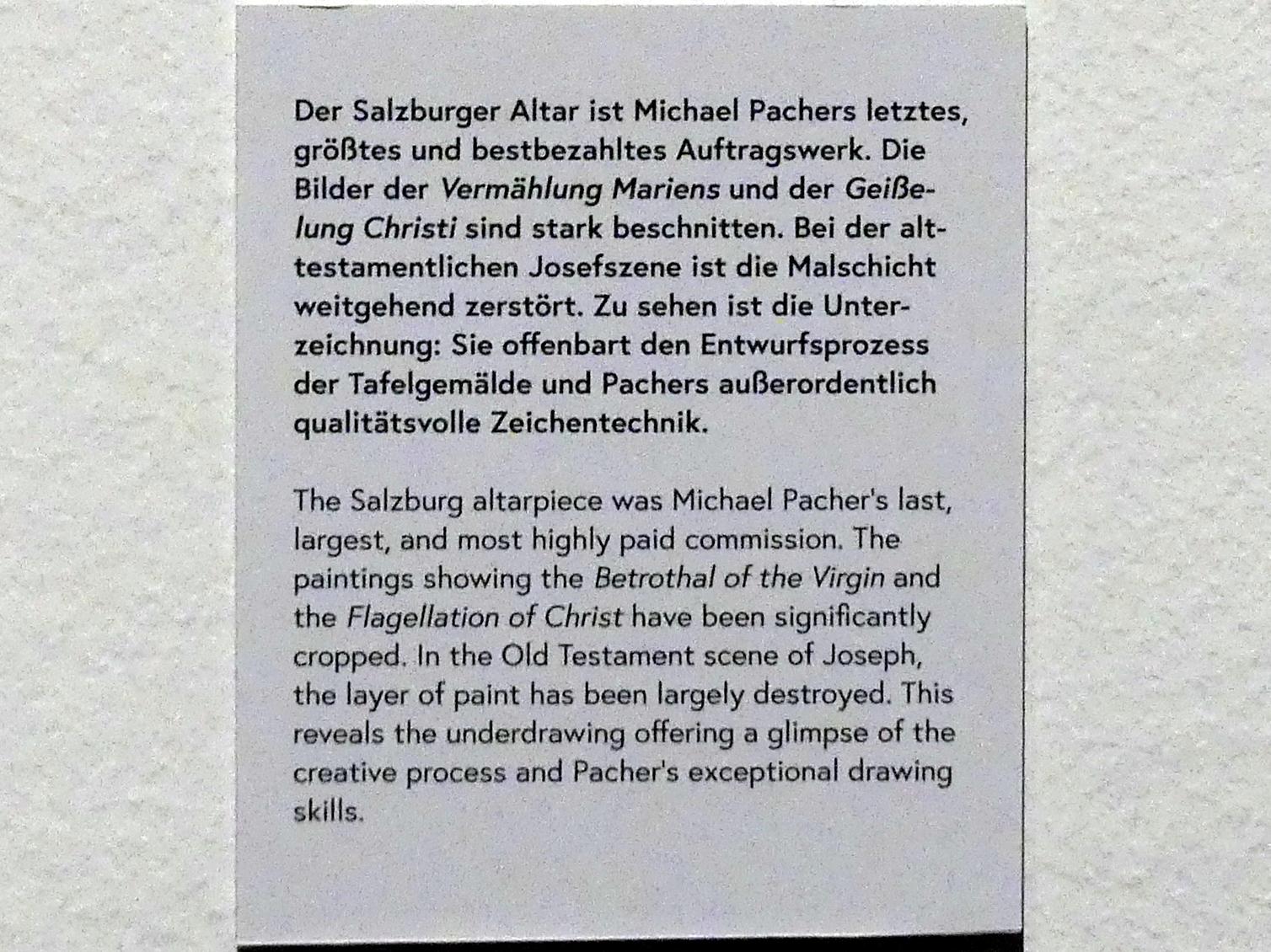 Michael Pacher (1461&ndash;1497), Vermählung Mariens, Salzburg, Franziskanerkloster, Franziskanerkirche Zu Unserer Lieben Frau, jetzt Wien, Museum Oberes Belvedere, Saal 7, vor 1497, Bild 3/3