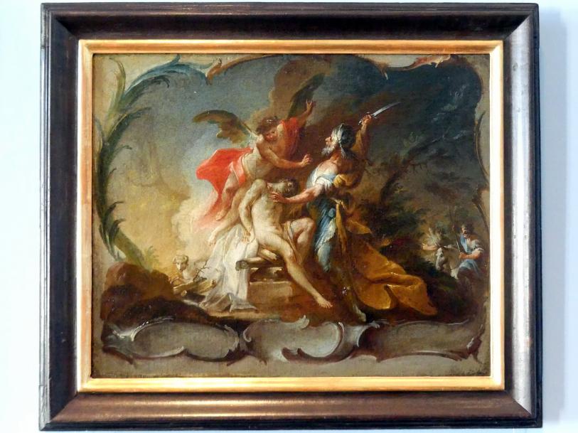 Johann Wolfgang Baumgartner (1739–1758), Abraham opfert Isaak, Augsburg, Deutsche Barockgalerie im Schaezlerpalais, Saal 17 - Augsburger Akademiemalerei, 1755–1760