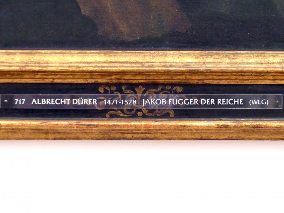 Albrecht Dürer (1490&ndash;1526), Jakob Fugger der Reiche, Augsburg, Staatsgalerie in der ehem. Katharinenkirche, Saal 3, um 1520, Bild 2/3