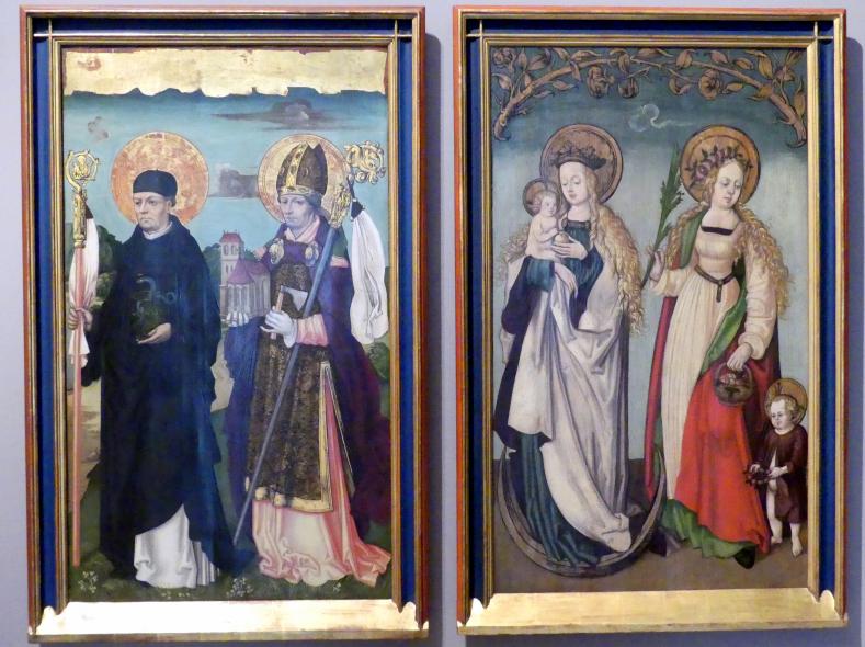 Zürcher Veilchenmeister (1507), Antonius-Retabel, Schwäbisch Hall, Johanniterkirche, Alte Meister in der Sammlung Würth, um 1505&ndash;1510, Bild 4/5