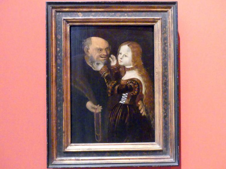 Lucas Cranach der Ältere (Umkreis) (1509–1553), Ungleiches Paar, Schwäbisch Hall, Johanniterkirche, Alte Meister in der Sammlung Würth, 2. Hälfte 16. Jhd.