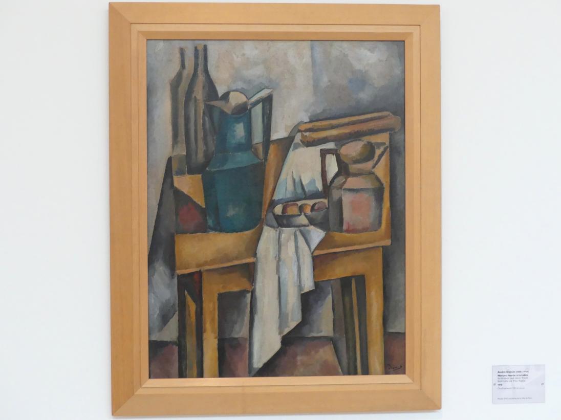 André Derain (1904–1944), Stillleben auf dem Tisch, Schwäbisch Hall, Kunsthalle Würth, Ausstellung "Das Musée d'Art moderne de la Ville de Paris zu Gast in der Kunsthalle Würth" vom 15.04.-15.09.2019, 1910