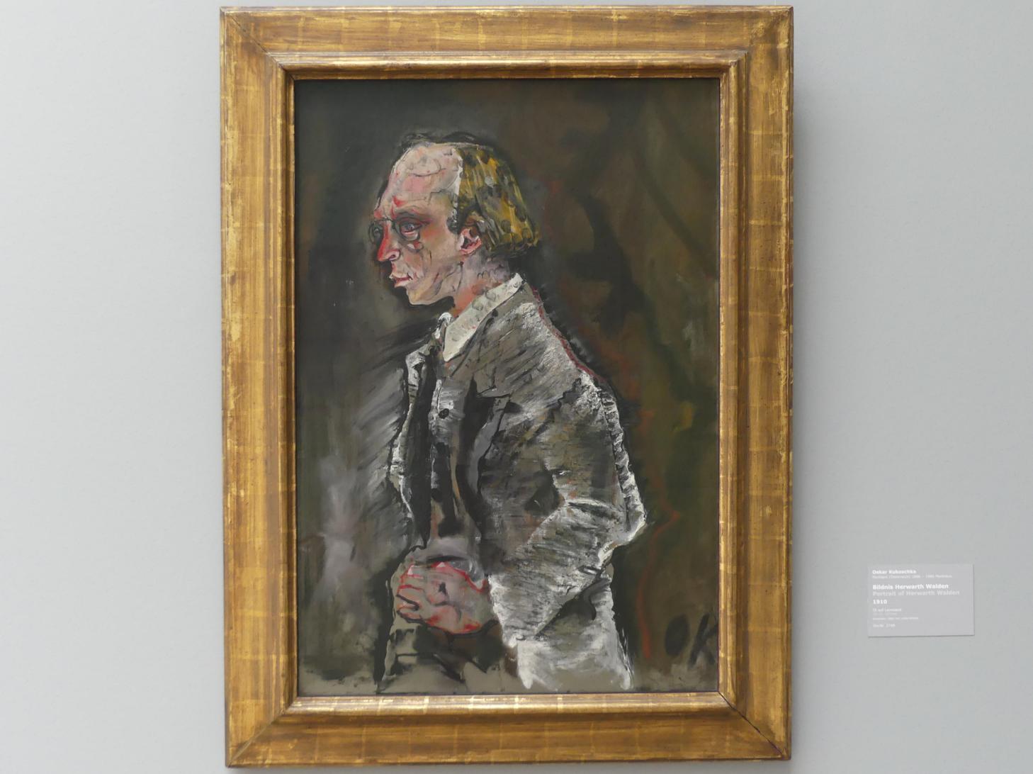 Oskar Kokoschka (1909&ndash;1955), Bildnis Herwarth Walden, Stuttgart, Staatsgalerie, Internationale Malerei und Skulptur 1, 1910